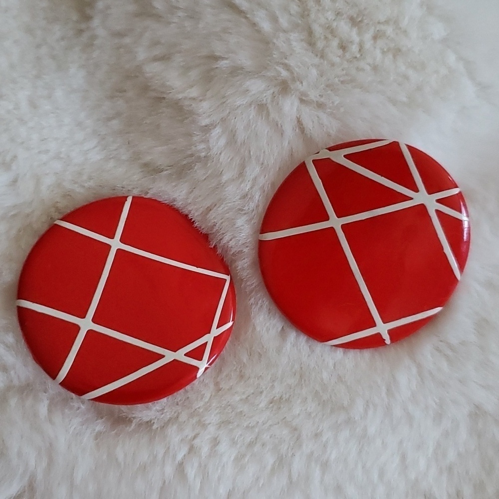 VINTAGE RETRO ROUND RED CIRCLE POST EARRINGS BUNDLE AND SAVE